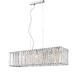 Crystal Oblong Ceiling Pedant Lamp Impex So7 Light