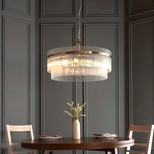 Large Ceiling Pendant Lamp Endon Marietta Grand 7 Light Clear Glass