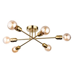 Brushed Brass Firstlight Trident Six Light