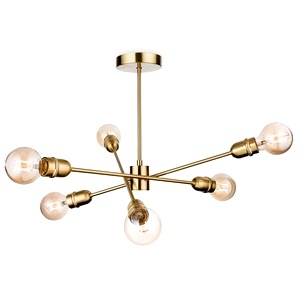 Brushed Brass Firstlight Trident Six Light Semi