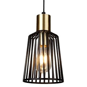 Matt Black Searchlight Bird Cage Small One Light