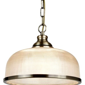 Brass Antique Effect Searchlight 1682ab Bistro One Light Ceiling Pendant Glass Shades