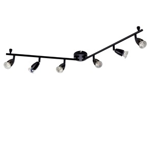 Ceiling Bar Spotlight Saxby Lighting 101332 Amalfi Six Light Matt Black