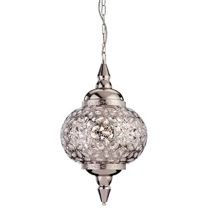 Chrome Firstlight Taj One Light Ceiling Pendant Lamp, Clear Acrylic Detail