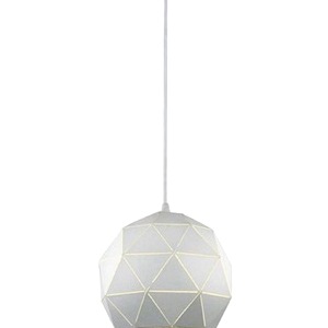 White One Light Round Ceiling Pendant Lamp