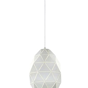 White Franklite Tangent One Light Oval Ceiling Pendant Lamp