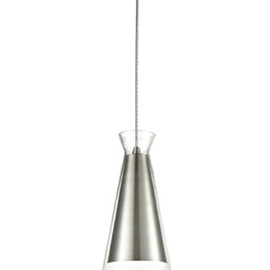 Satin Nickel Canopy One Light, Clear Glass, Interior