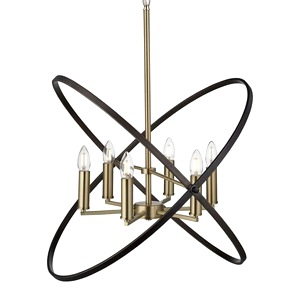 Bronze Searchlight Hoopla Six Light