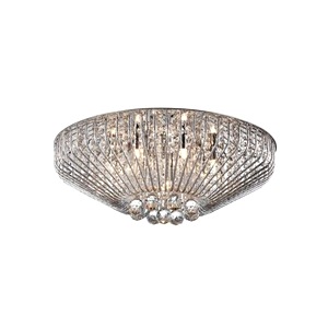 Chrome Impex Marco Seven Light Flush Ceiling Lamp